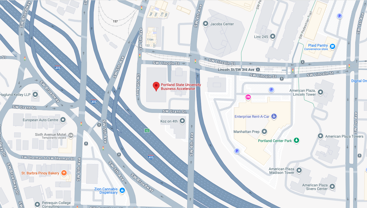 Map image of PSBA at SEC building